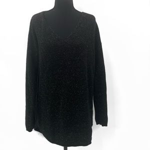 A.n.a A new approach long sleeve metallic sweater